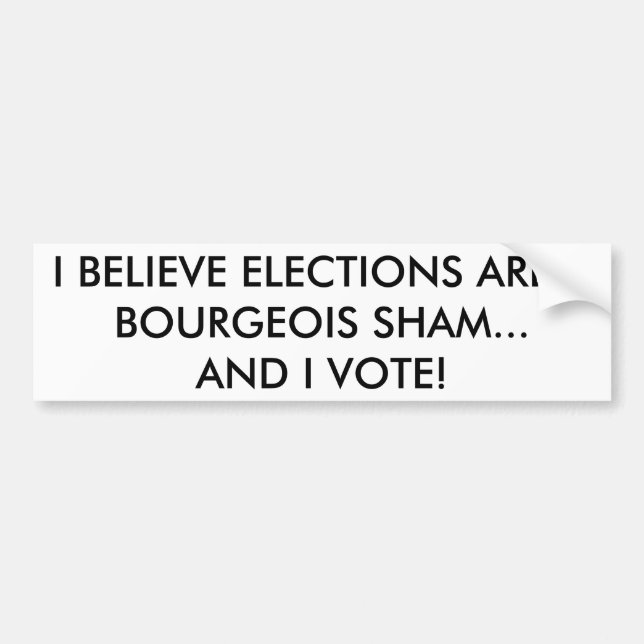Marxist Voter Bumper Sticker (Front)