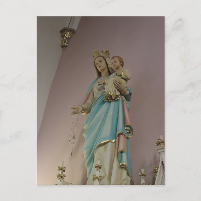 Mary and Baby Catholic Church Postcard (Front)
