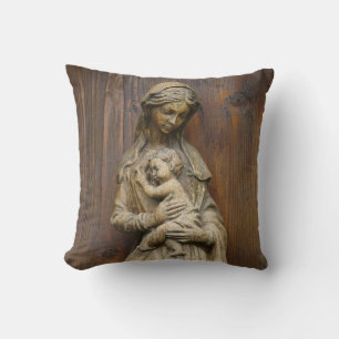 Mary And Baby Jesus Throw Pillow