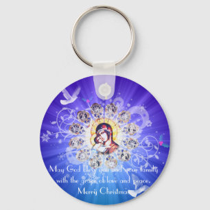 Mary and Jesus Keychain
