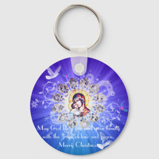 Mary and Jesus Keychain