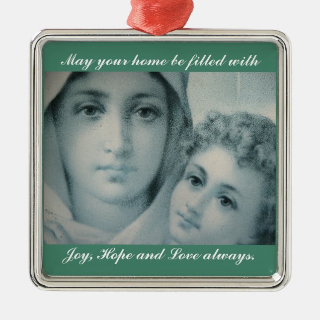 Mary And Jesus Metal Ornament (Front)