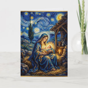 Mary And Jesus Nativity Christmas Card