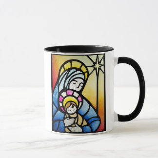 Mary and Jesus Stained Glass Mug