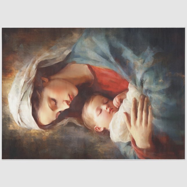 Mary and Jesus  Tissue Paper (Front)