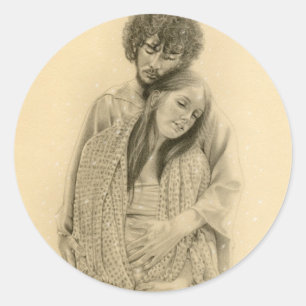 Mary and joseph Sticker