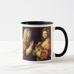 Mary and Martha (oil on panel) Mug