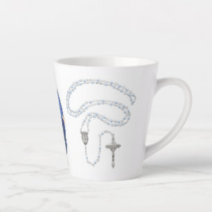 Mary and Rosary mug