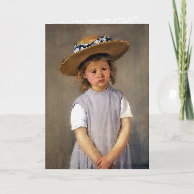 Mary Cassatt "Child in a Straw Hat" Card (Front)