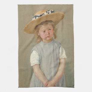 Mary Cassatt - Child in a Straw Hat Kitchen Towel