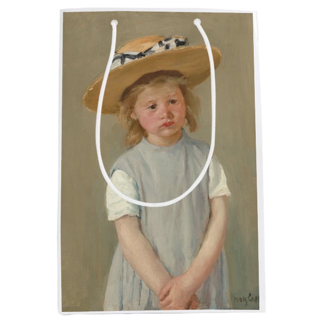 Mary Cassatt - Child in a Straw Hat Medium Gift Bag (Front)