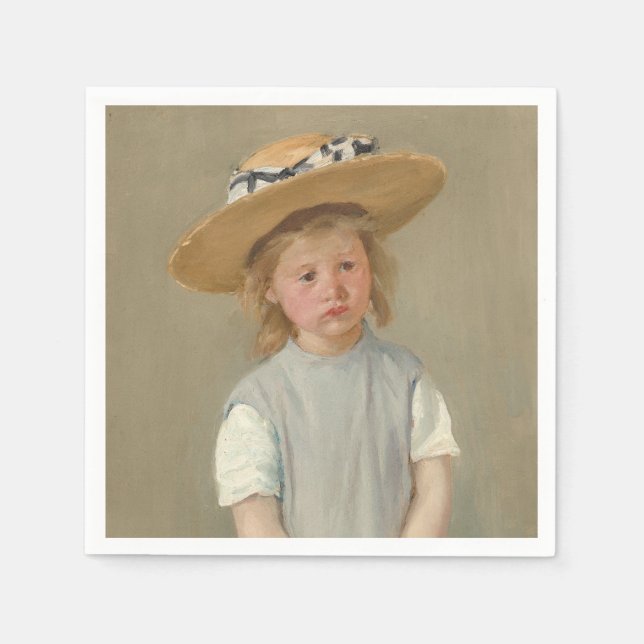 Mary Cassatt - Child in a Straw Hat Napkin (Front)