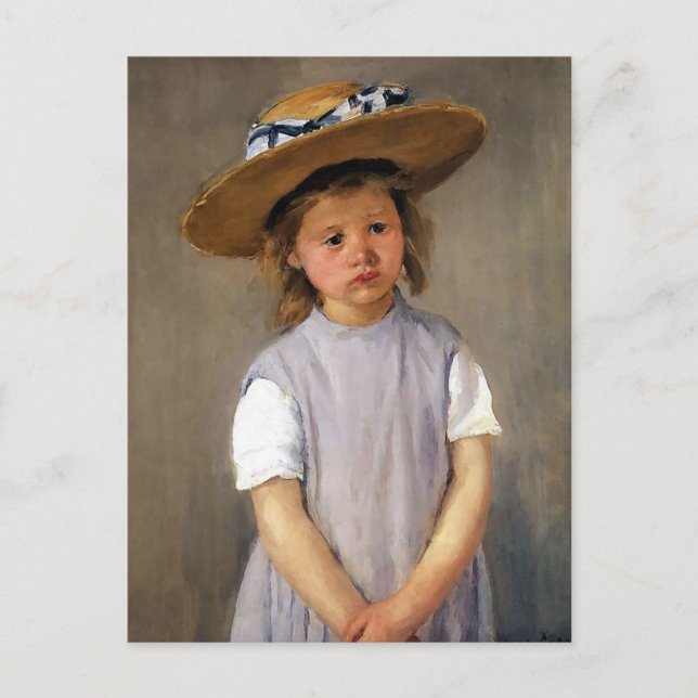 Mary Cassatt "Child in a Straw Hat" Postcard (Front)