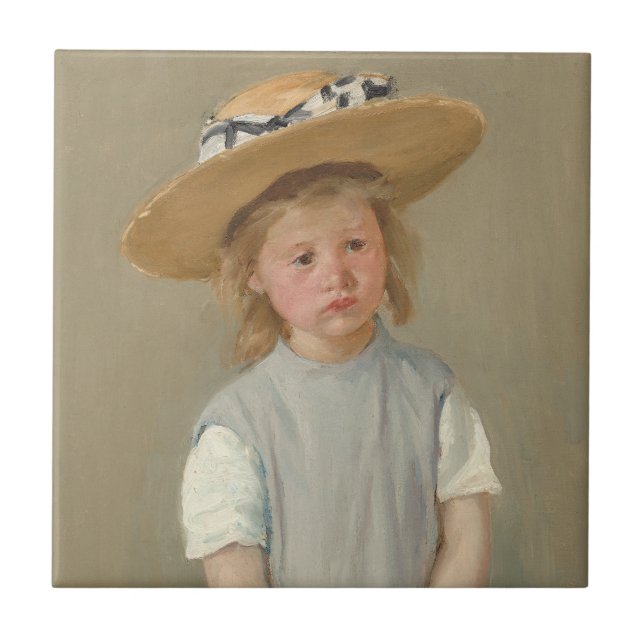 Mary Cassatt - Child in a Straw Hat Tile (Front)