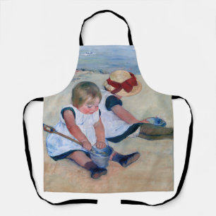 Mary Cassatt Children Playing on the Beach 1884  Apron
