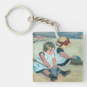 Mary Cassatt - Children Playing on the Beach Keychain