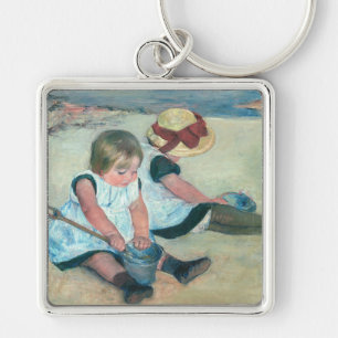 Mary Cassatt - Children Playing on the Beach Keychain