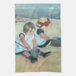 Mary Cassatt - Children Playing on the Beach Kitchen Towel