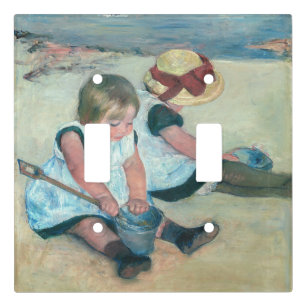 Mary Cassatt - Children Playing on the Beach Light Switch Cover