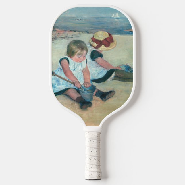 Mary Cassatt - Children Playing on the Beach Pickleball Paddle (Front)