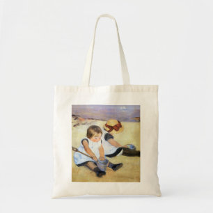 Mary Cassatt Children Playing on the Beach Tote Bag