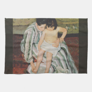 Mary Cassatt Child's Bath Painting Kitchen Towel