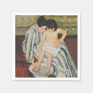 Mary Cassatt Child's Bath Painting Napkin