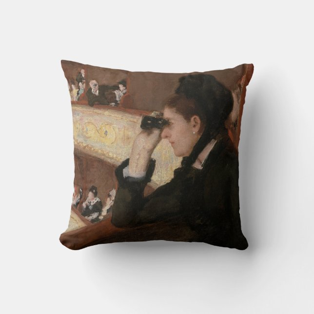 Mary Cassatt - In the Loge Throw Pillow (Front)