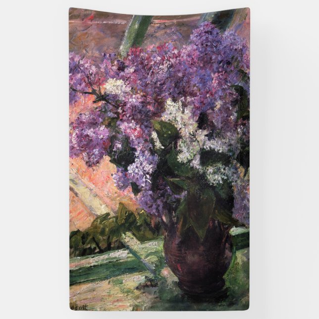Mary Cassatt - Lilacs in a Window Banner (Vertical)