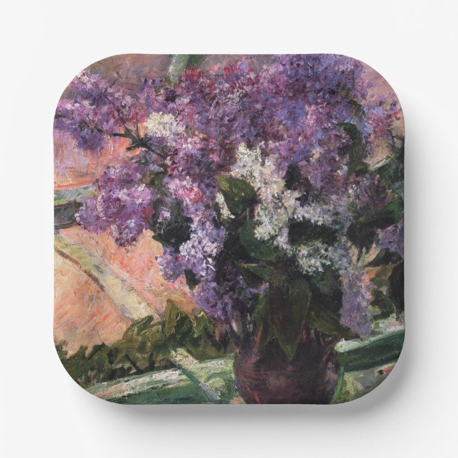 Mary Cassatt - Lilacs in a Window Paper Plate (Front)