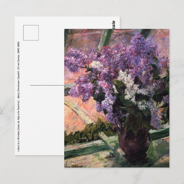 Mary Cassatt - Lilacs in a Window Postcard (Front/Back)
