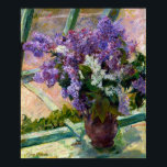 Mary Cassatt Lilacs in a Window Poster<br><div class="desc">A vase of lilacs in a window as painted by Mary Cassatt.</div>