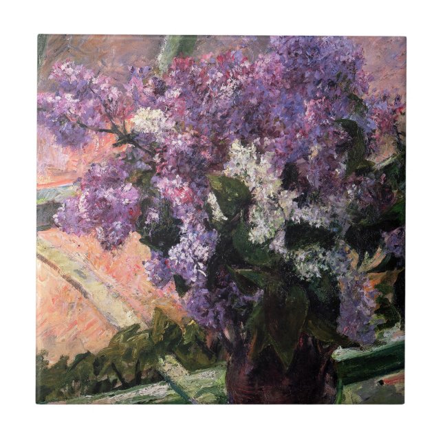 Mary Cassatt - Lilacs in a Window Tile (Front)