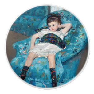 Mary Cassatt - Little Girl in a Blue Armchair Ceramic Knob