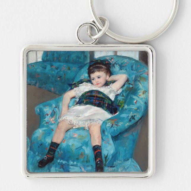 Mary Cassatt - Little Girl in a Blue Armchair Keychain (Front)