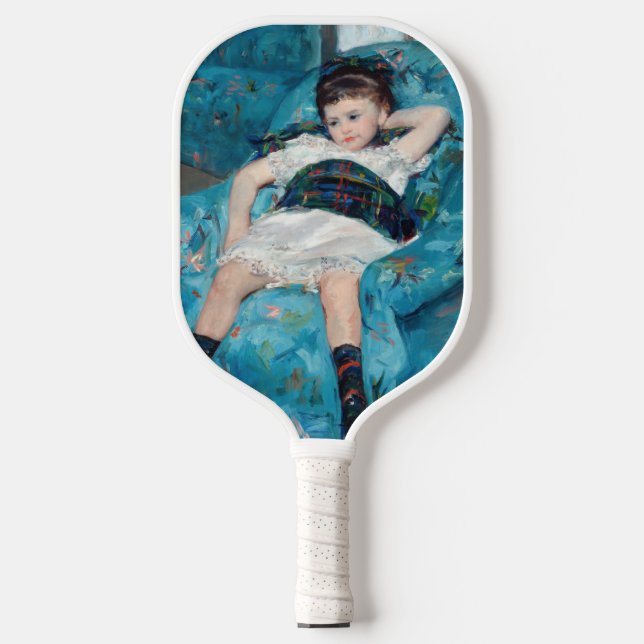 Mary Cassatt - Little Girl in a Blue Armchair Pickleball Paddle (Front)