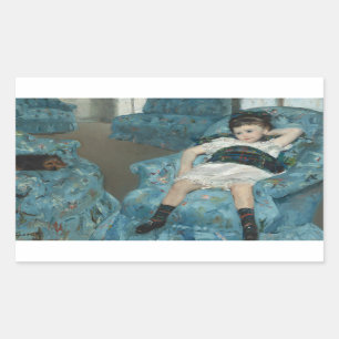 Mary Cassatt - Little Girl in a Blue Armchair Sticker