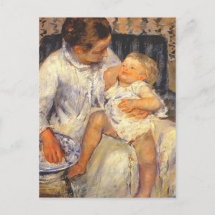 Mary Cassatt-Mother about to Wash her Sleepy Child Postcard