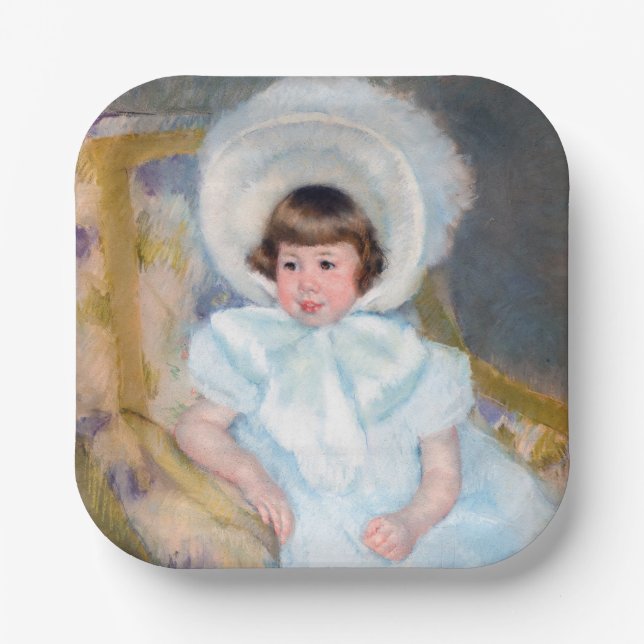 Mary Cassatt - Portrait Louise-Aurore Villeboeuf Paper Plate (Front)