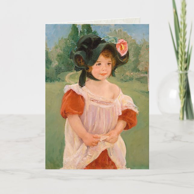 Mary Cassatt "Spring: Margot Standing in a Garden" Card (Front)