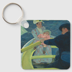 Mary Cassatt The Boating Party Impressionist Art Keychain