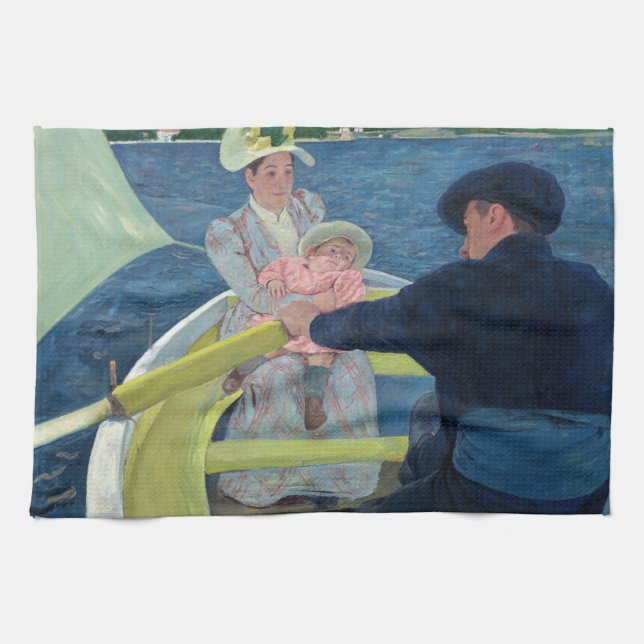 Mary Cassatt - The Boating Party Kitchen Towel (Horizontal)