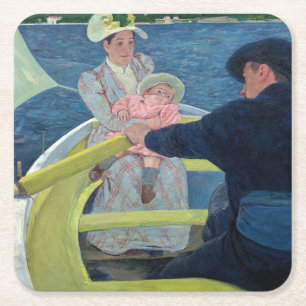 Mary Cassatt - The Boating Party Square Paper Coaster
