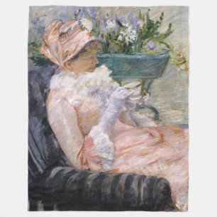 Mary Cassatt - The Cup of Tea Fleece Blanket