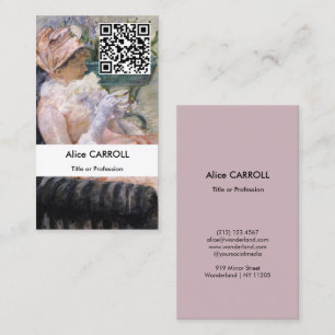 Mary Cassatt - The Cup of Tea - QR Code Business Card