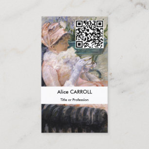 Mary Cassatt - The Cup of Tea - QR Code Business Card