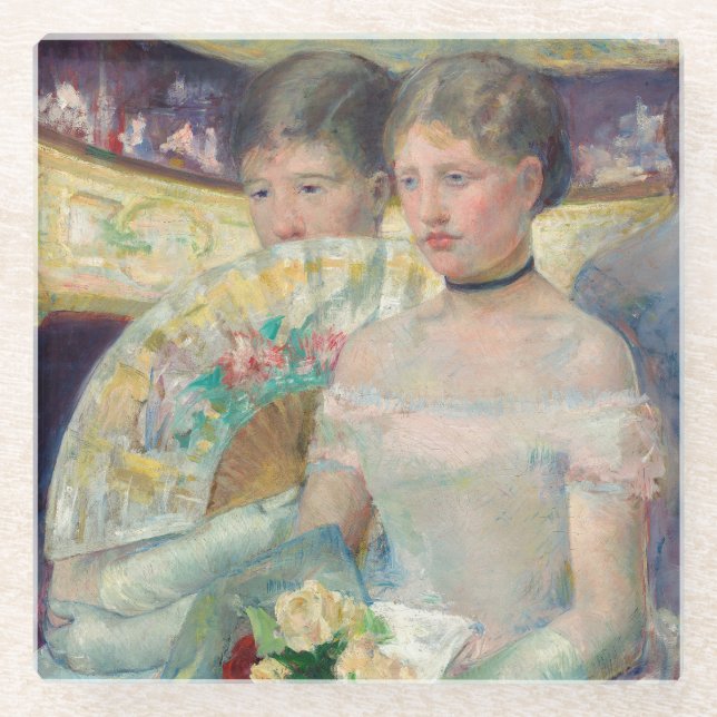 Mary Cassatt - The Loge Glass Coaster (Front)