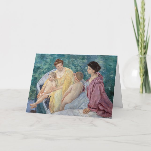 Mary Cassatt - Two mothers and children in a boat Card (Front)