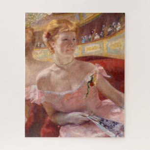 Mary Cassatt - Woman with Pearl Necklace in a Loge Jigsaw Puzzle