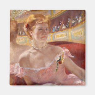 Mary Cassatt - Woman with Pearl Necklace in a Loge Magnet